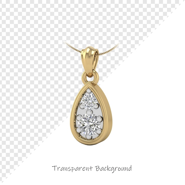 eine goldene Diamanten Halskette mit einem Diamanten darauf