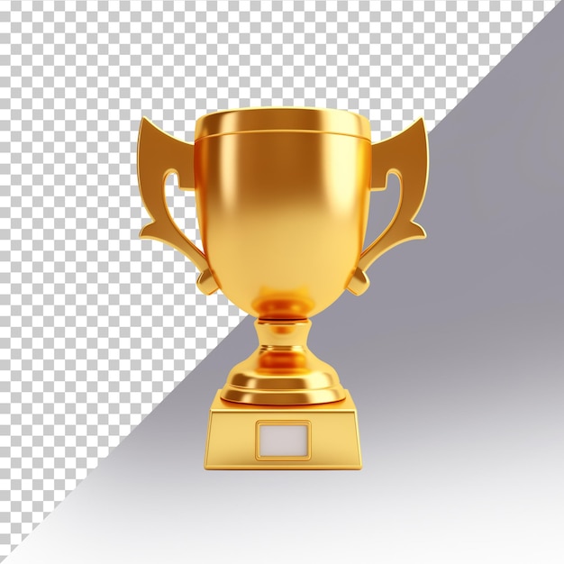 eine goldene Trophäe mit schwarzem Hintergrund und einem weißen Quadrat in der Mitte