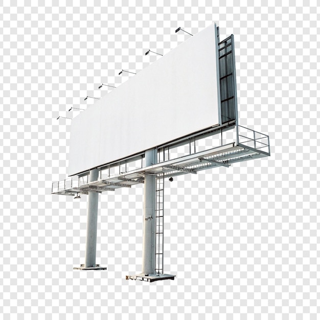 Eine große leere Plakattafel, die bereit ist, auf einer Autobahn zu werben