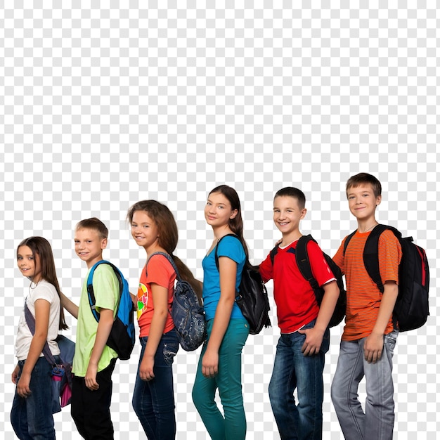Eine Gruppe lächelnder Schulkinder