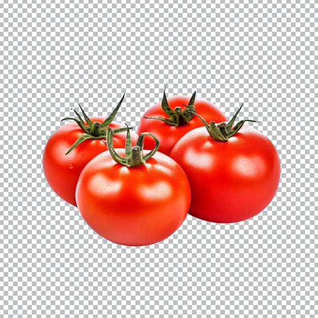 Eine Gruppe Tomaten isoliert auf transparentem Hintergrund