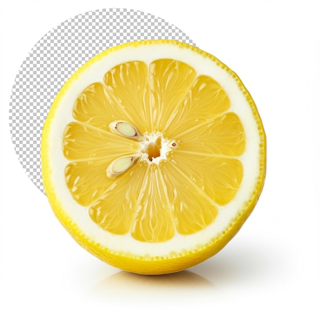 Eine halbe Zitrone auf einem isolierten Hintergrund