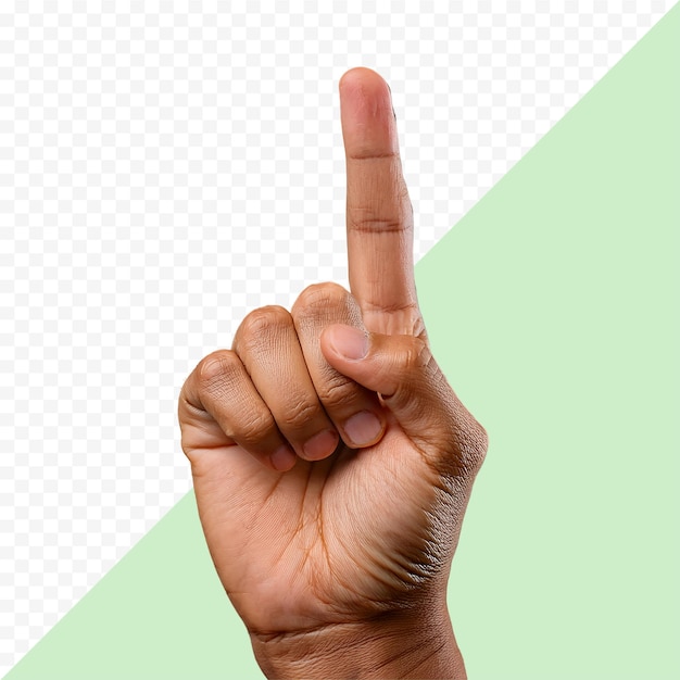 eine Hand, die nach oben zeigt