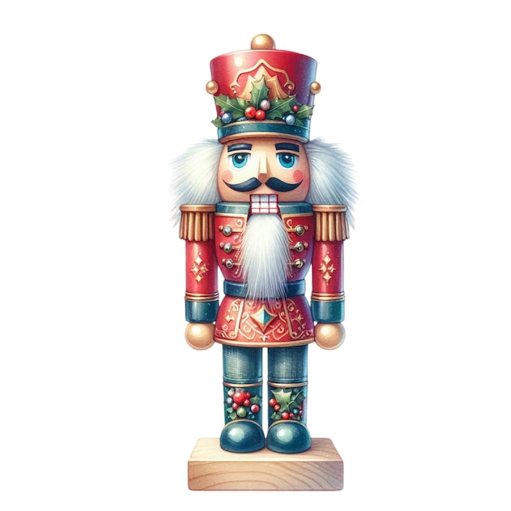 PSD eine hölzerne figur eines königs mit einem roten topf und einer roten und goldenen krone