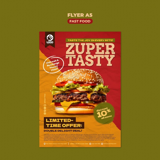 Eine köstliche Fast-Food-Vorlage