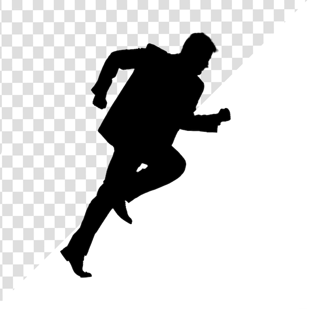 eine laufende Silhouette eines Mannes