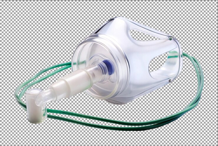 Eine Nebulisierungsmaske hilft, Medikamente direkt in die Lungen zu bringen