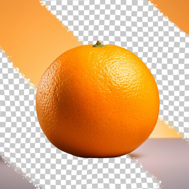 PSD eine orange steht auf einem tisch mit weißem hintergrund