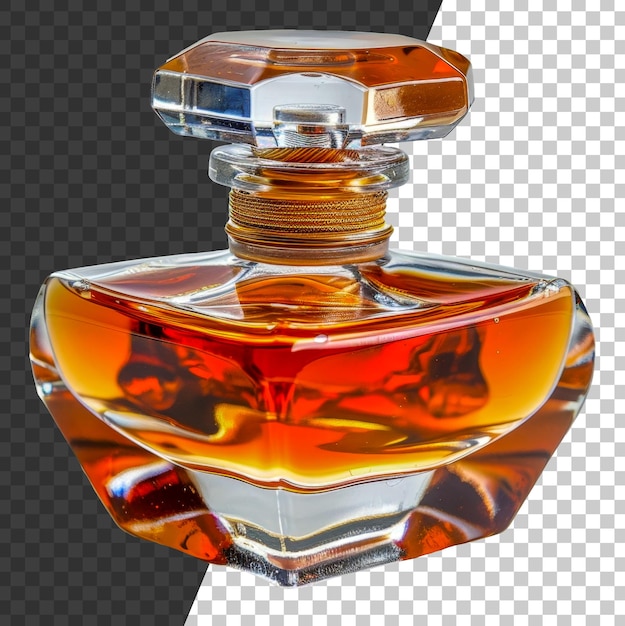 PSD eine parfümflasche mit einer goldenen decke png