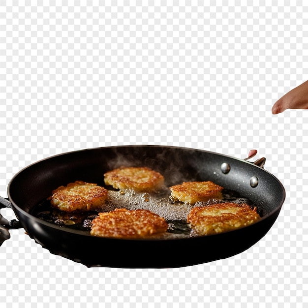 eine Pfanne, in der Essen gekocht wird