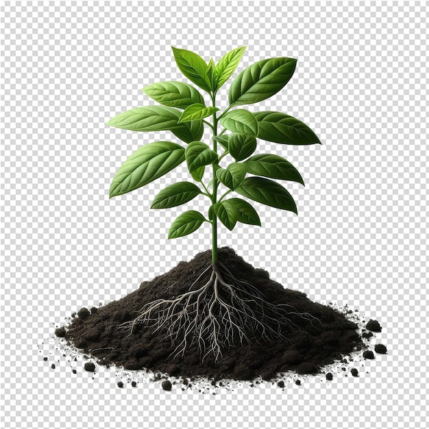 PSD eine pflanze wächst in einem topf mit den worten sämling