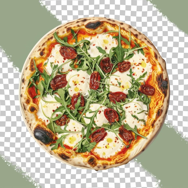 PSD eine pizza mit spinat und spinat drauf