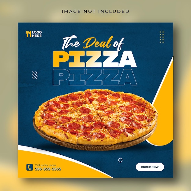 Eine Pizza-Werbung für den Pizza-Deal.
