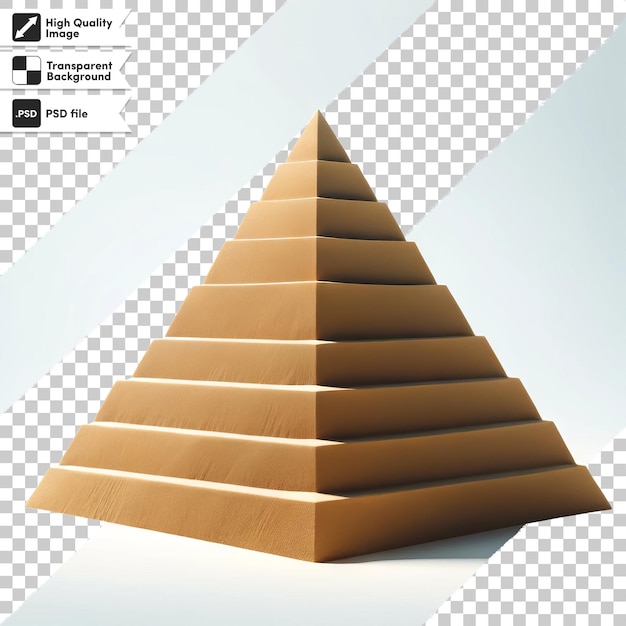 Eine pyramide aus karton mit dem wort 