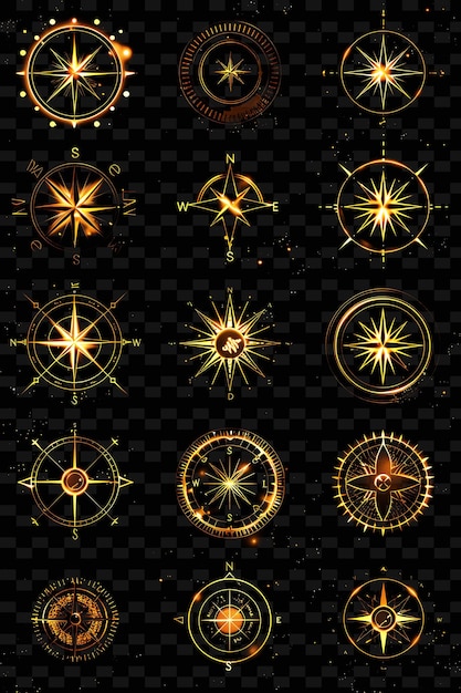 Eine reihe verschiedener symbole des universums