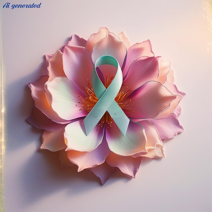 PSD eine rosa blume mit einem band mit der aufschrift danke