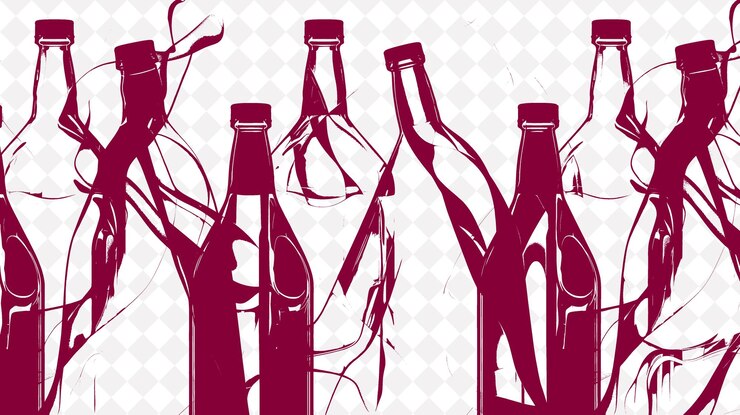 PSD eine rote flasche mit einem etikett, auf dem steht flasche wein
