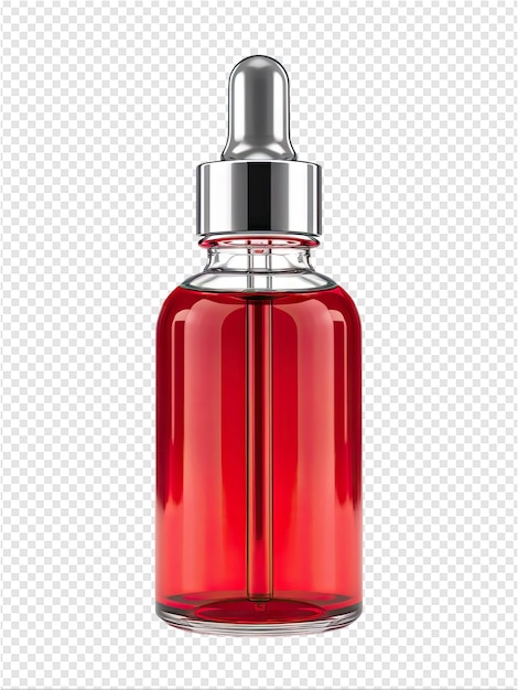 PSD eine rote parfümflasche mit einer schwarzen kappe