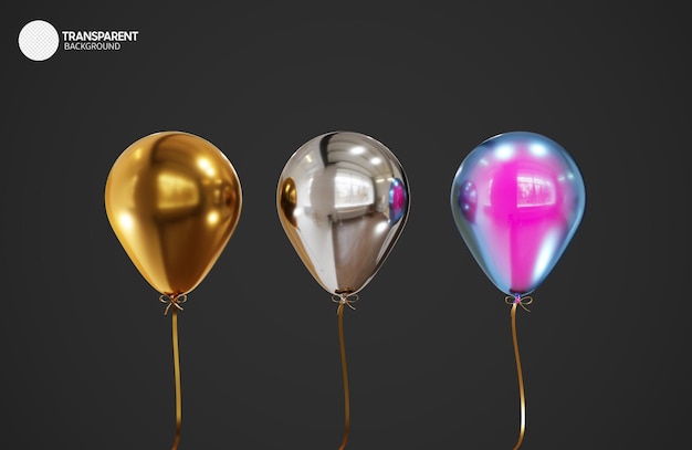 Eine sammlung ballons mit dem wort licht darauf