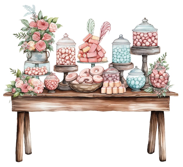 Eine sammlung von illustrationen candy bar