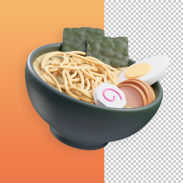 PSD eine schüssel ramen 3d-illustration