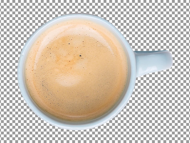 Eine tasse kaffee an mit transparentem hintergrund isoliert