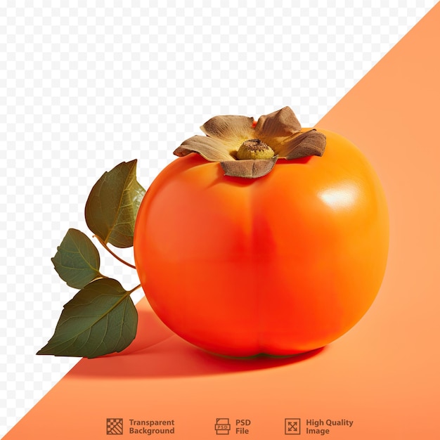 PSD eine tomate mit einem blatt darauf