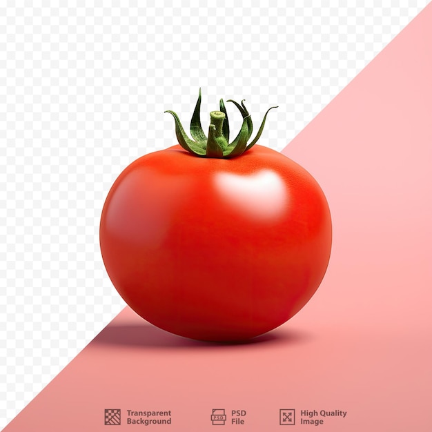 eine Tomate mit rotem Hintergrund und ein Bild einer Tomate.