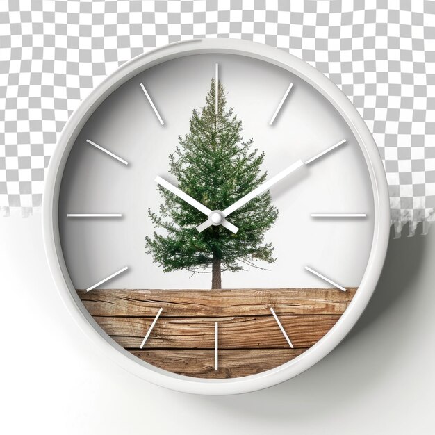 PSD eine uhr, auf der ein baum steht