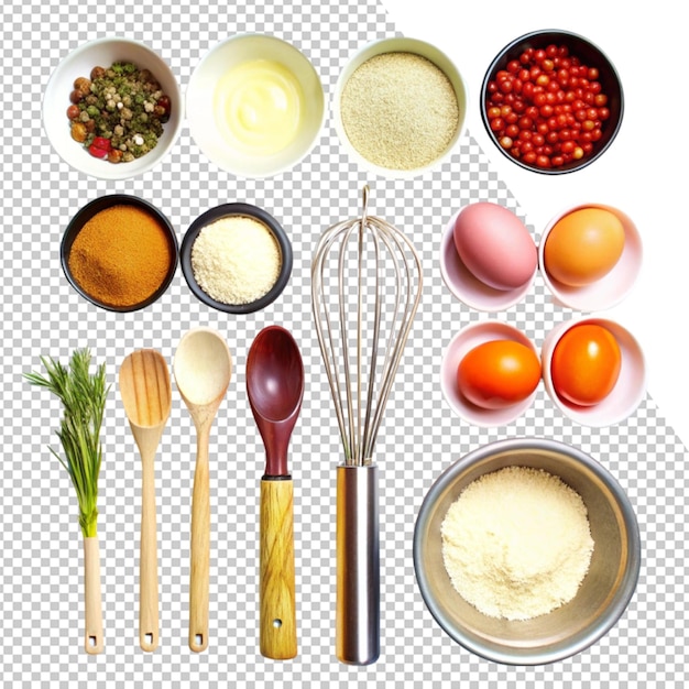 eine Vielzahl verschiedener Lebensmittel, darunter Eier, Eier und Tomaten