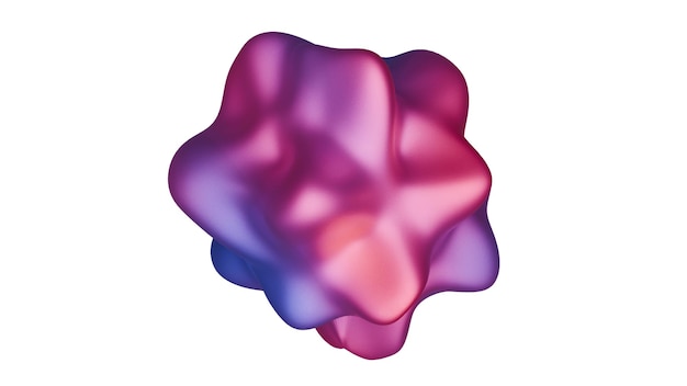eine violette und blaue Blume wird mit einer violetten und blauen Spirale gezeigt