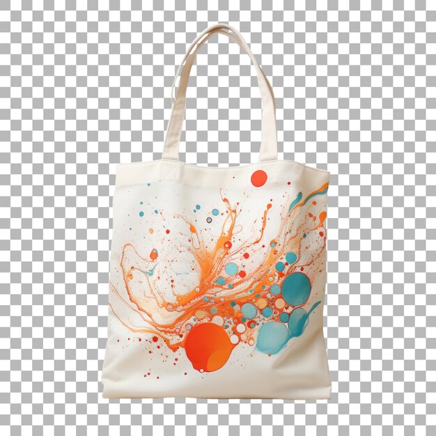 PSD eine weiße tasche mit einem bunten design