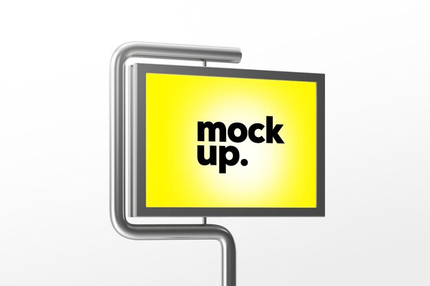 Eine Werbetafel mit der Aufschrift „Mock Up“.