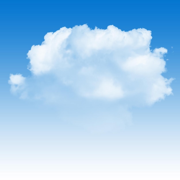 eine Wolke, die am Himmel ist, die blau ist