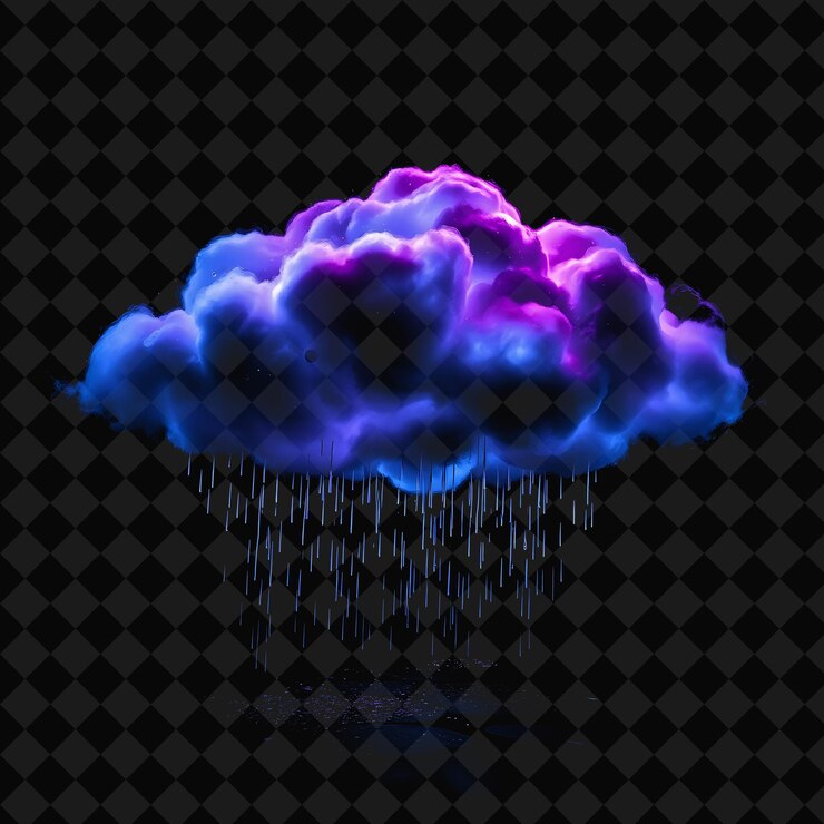 PSD eine wolke, die lila und blau gefärbt ist