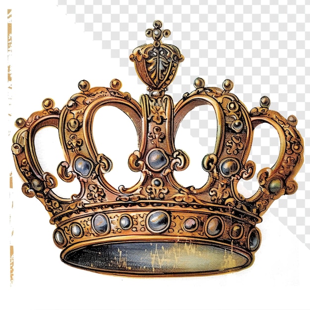 PSD einfache majestätische krone auf durchsichtigem hintergrund