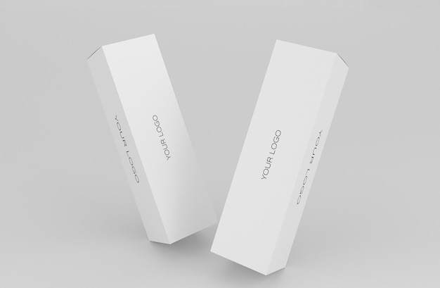 Einfache minimalistische Verpackungsbox-Mockup