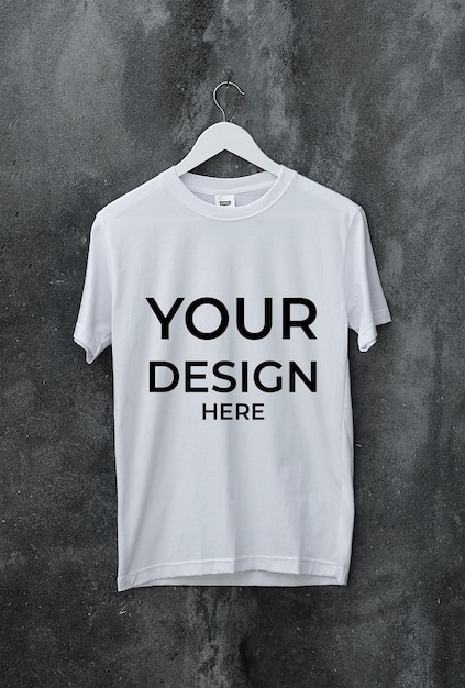 Einfache Vorlage für ein weißes Herren-T-Shirt im PSD-Format