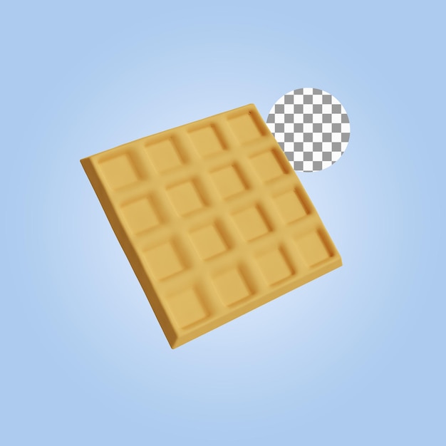 PSD einfache waffel-rendering-illustration