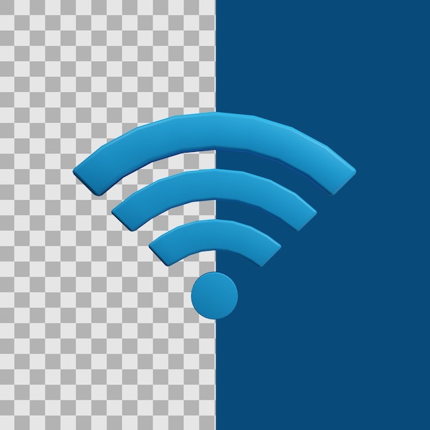 Einfaches 3D-WLAN-Symbol