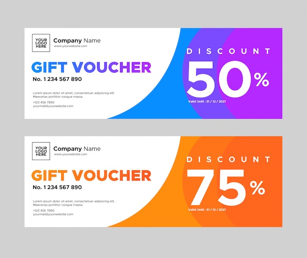 Einfaches abstraktes Geschenkgutscheindesign