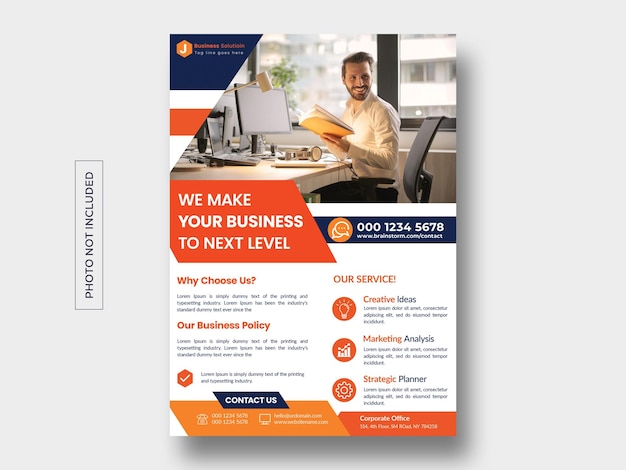 PSD einfaches design von business-flyer-vorlagen