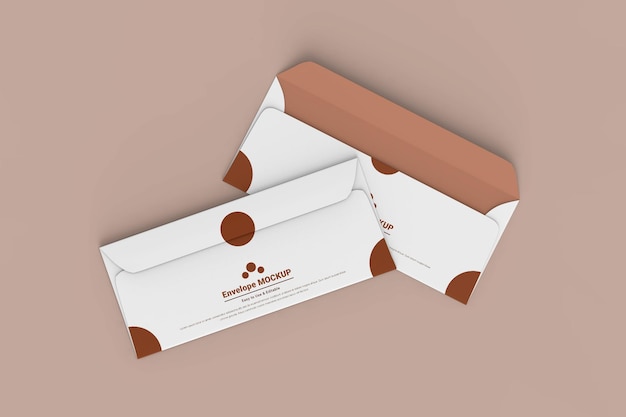 Einfaches minimalistisches Envelope Branding Display Mockup