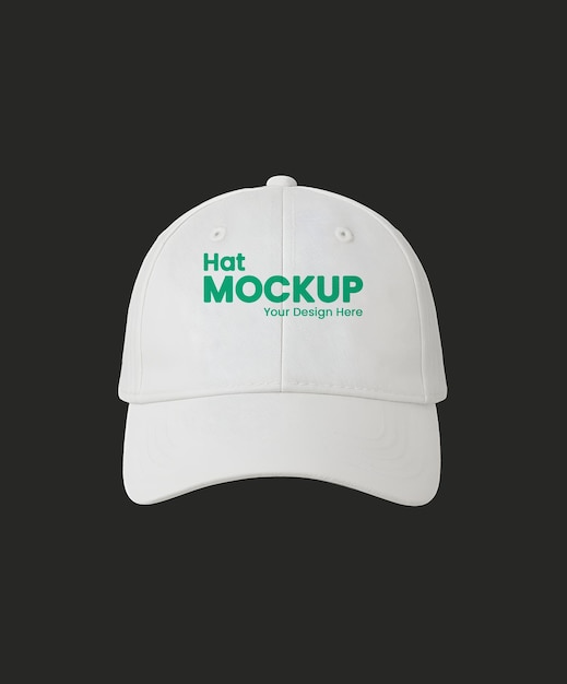 Einfaches Mockup für den weißen Hut