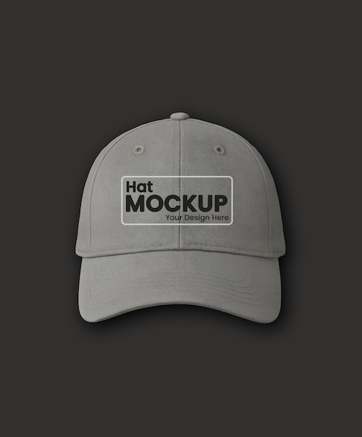 Einfaches Mockup mit grauem Hut