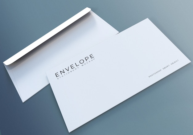 Einfaches sauberes Office Monarch Envelope Mockup