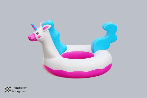 Einhorn-ring 3d-symbol-illustrationen