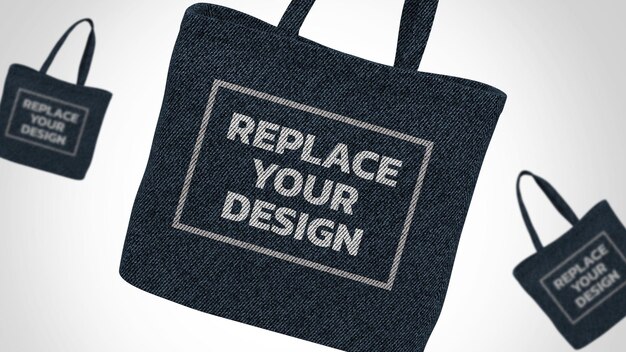 Einkaufstasche 3D-Rendering Mockup Design