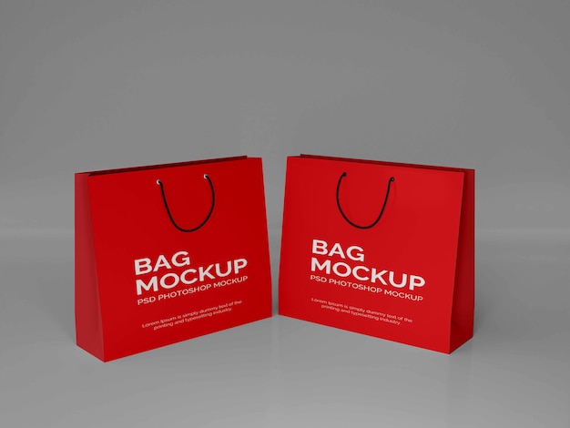 Einkaufstasche Mockup 3D-Rendering