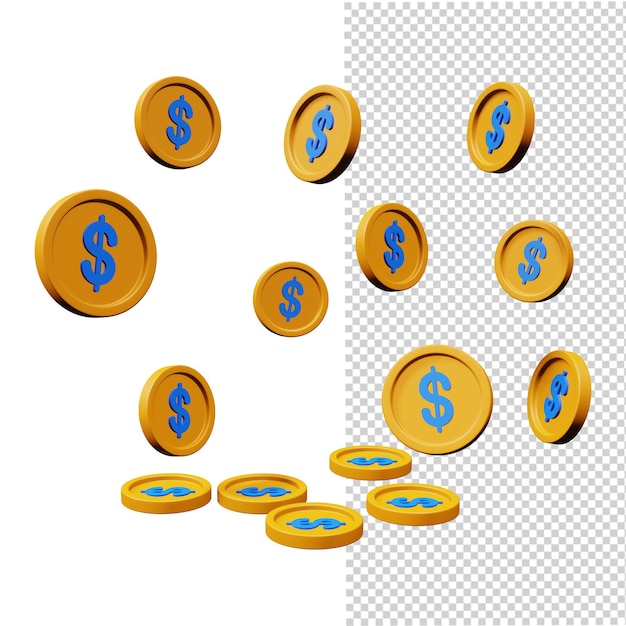 Einkommenskonzept 3D-Render-Illustration
